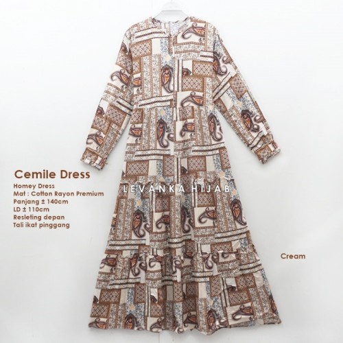 Cemile-002 Cemile Dress Katun Rayon Premium